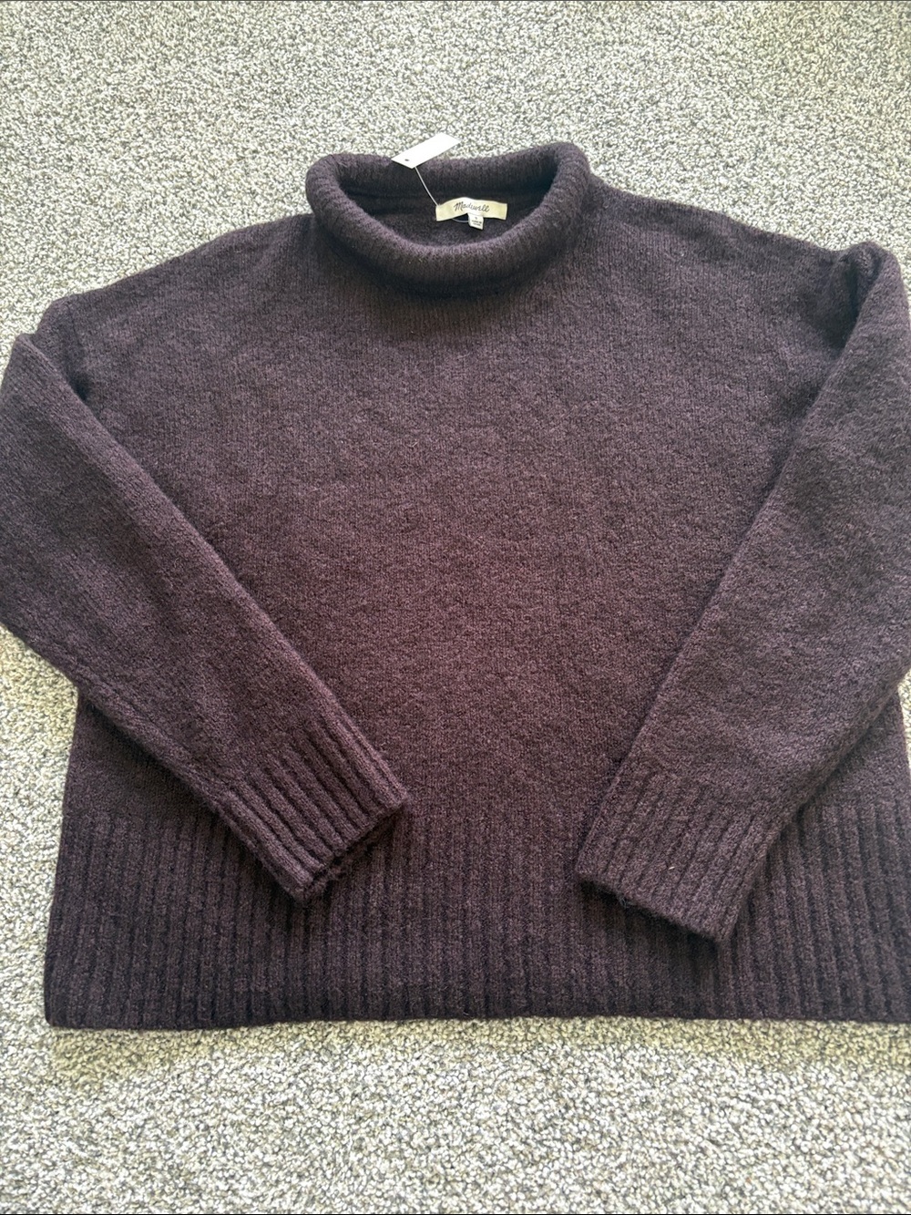 Madewell Women’s Plum Plush Sweater NWT Small